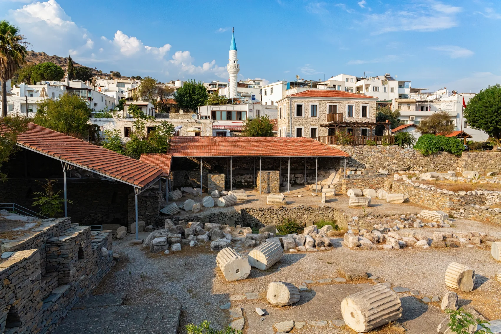 Mausoleum at Halicarnassus, Turkey Ruins of the Mausoleum at Halicarnassus, Turkey
