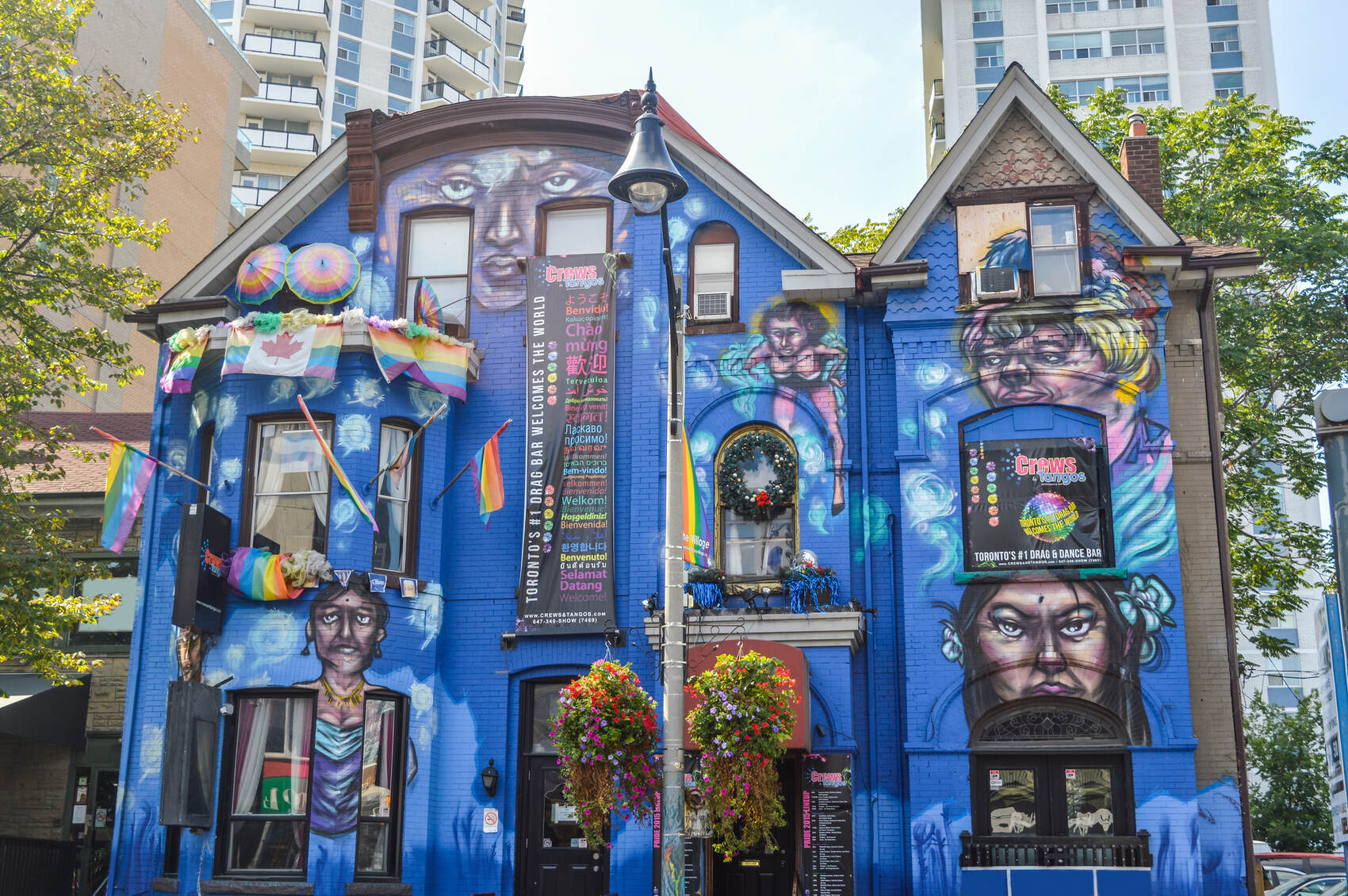 A colourful building in Church and Wellesley (‘The Village’) in Toronto, Canada