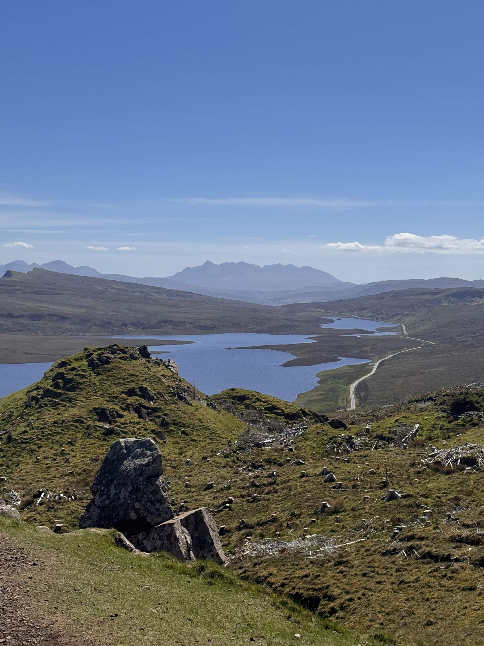 The beautiful views from the top of the Old Man of Storr in Skye