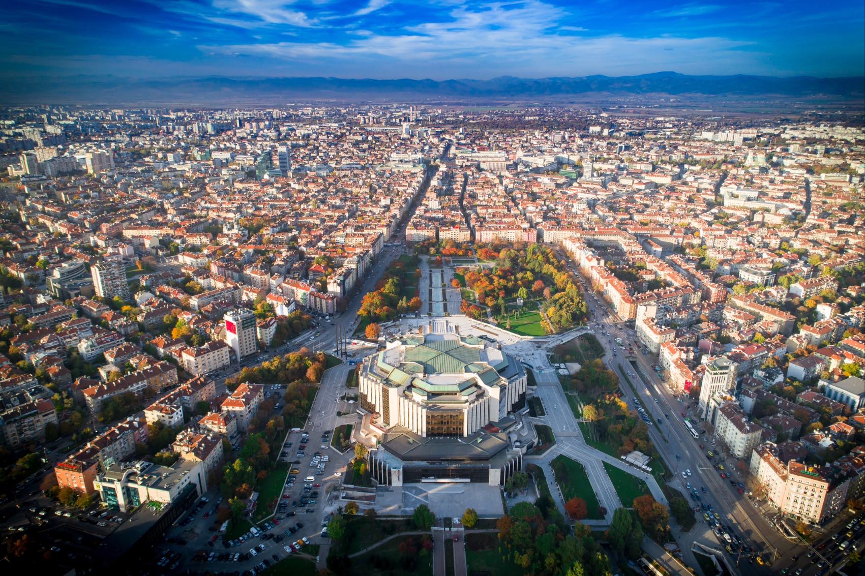 An aerial view of Sofia the capital of Bulgaria — Media Trading Ltd.