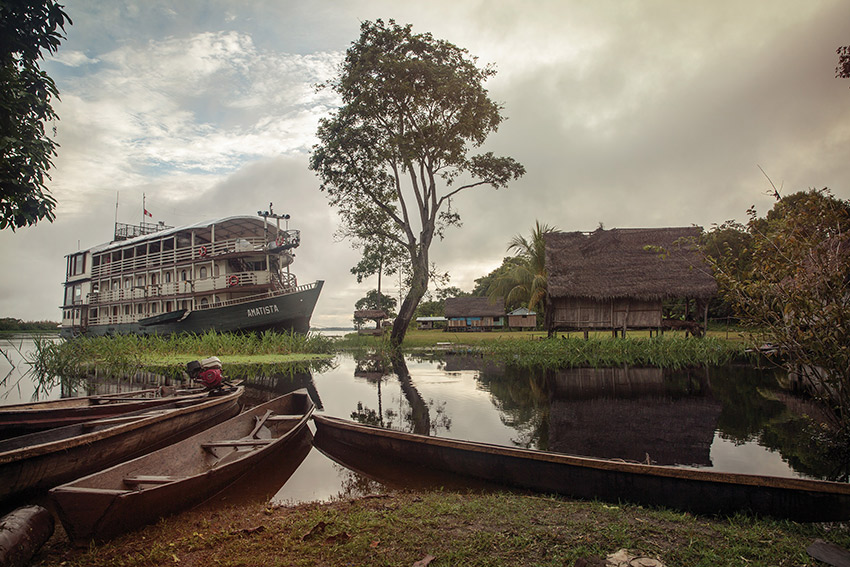 Cruise the mighty Amazon on purpose-built river boat.