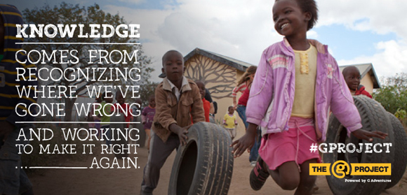 Knowledge comes from knowing here we've gone wrong and working to make it right again