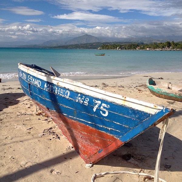 Boats on the shores of Port Salut, Haiti.