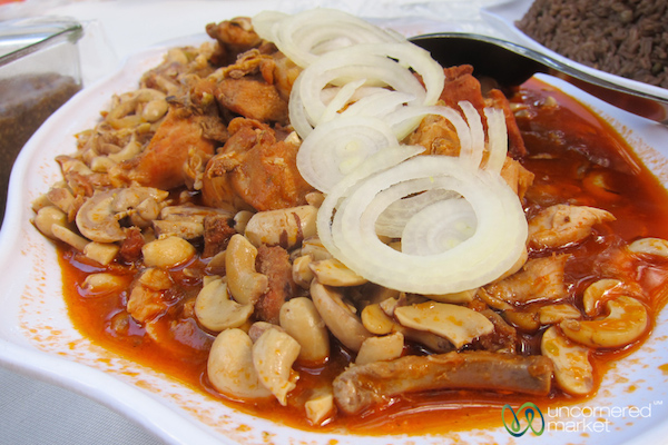 Chicken with cashews, a specialty of northern Haiti.