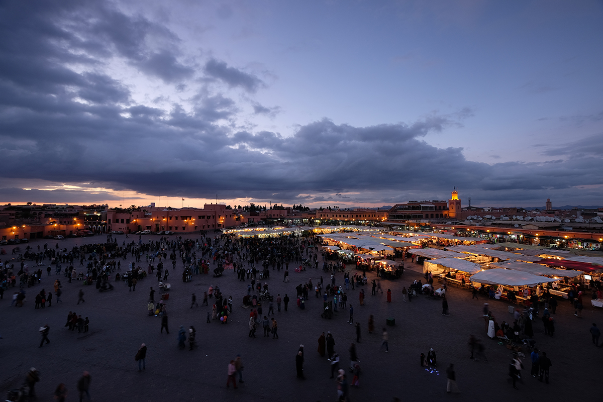 Marrakech’s Djemaa el-Fna is world-renowned for its storytellers. Crowds gather at night to listen to these master wordsmiths work their craft.