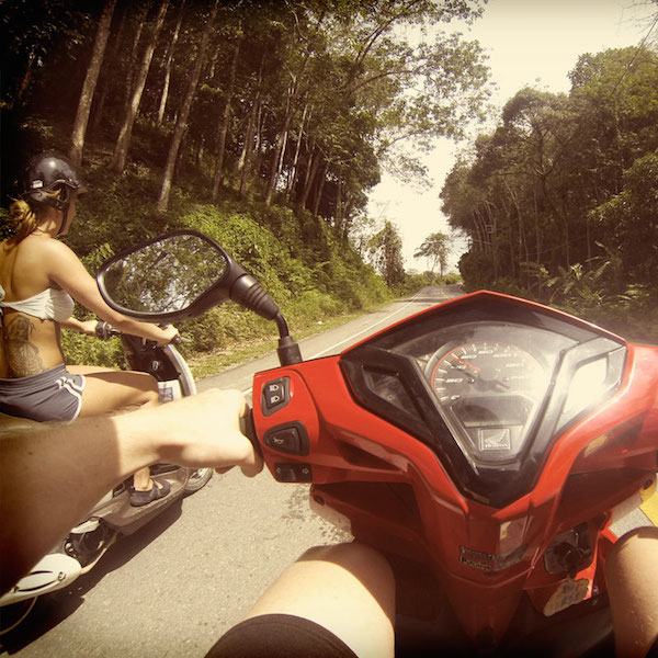 scootering on the streets of phuket