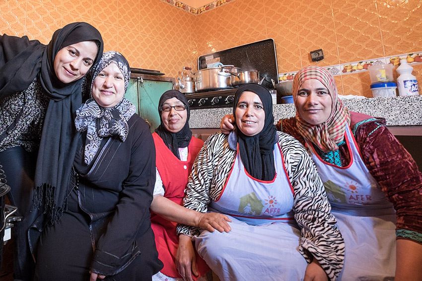 Members of AFER from the main office outside of Meknes.