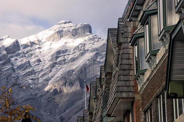 Amazing views from Banff’s main street. Photo courtesy Evan Leeson.