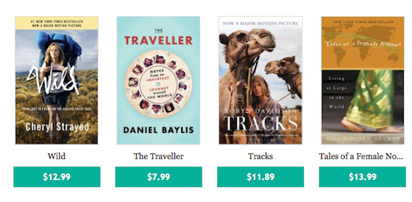 shot of the books on offer from kobo's site