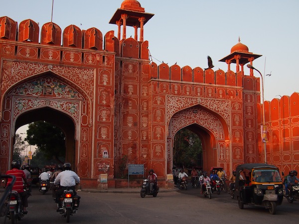 Old city gates in the late afternoon light, Jaipur.