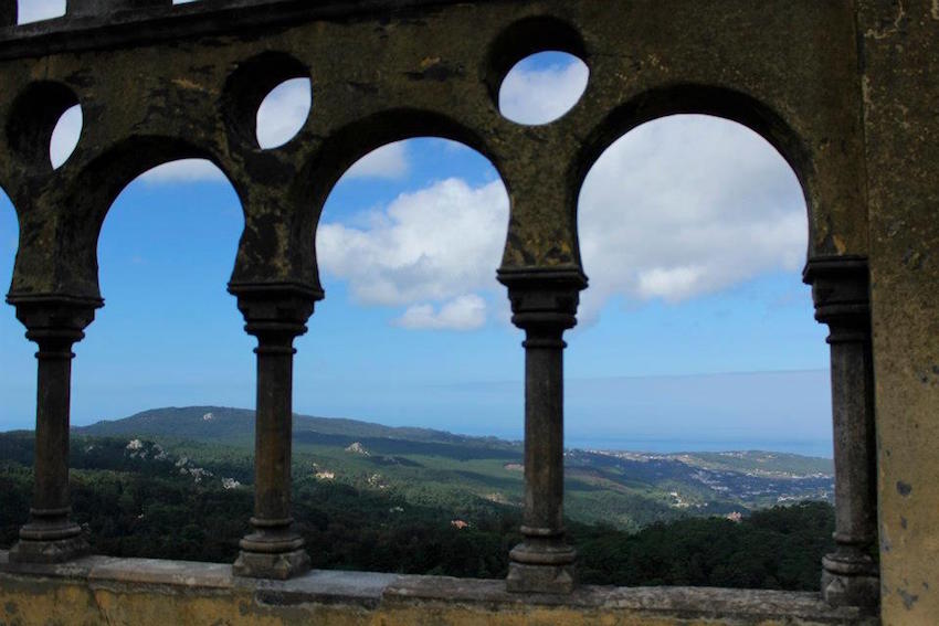 Palace view to the gorgeous countryside below.