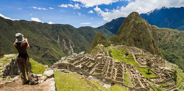 Taking Photos Of Machu Picchu, Peru