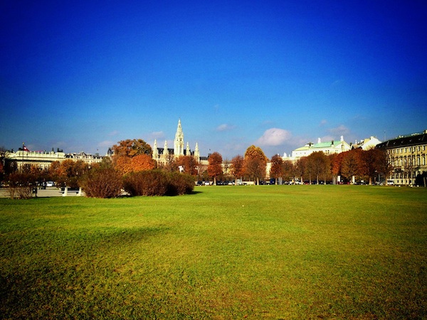 Green grass and good times at the Hofburg.