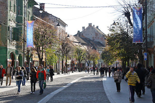 <p>The quaint streets of Sibiu.</p> The quaint streets of Sibiu.