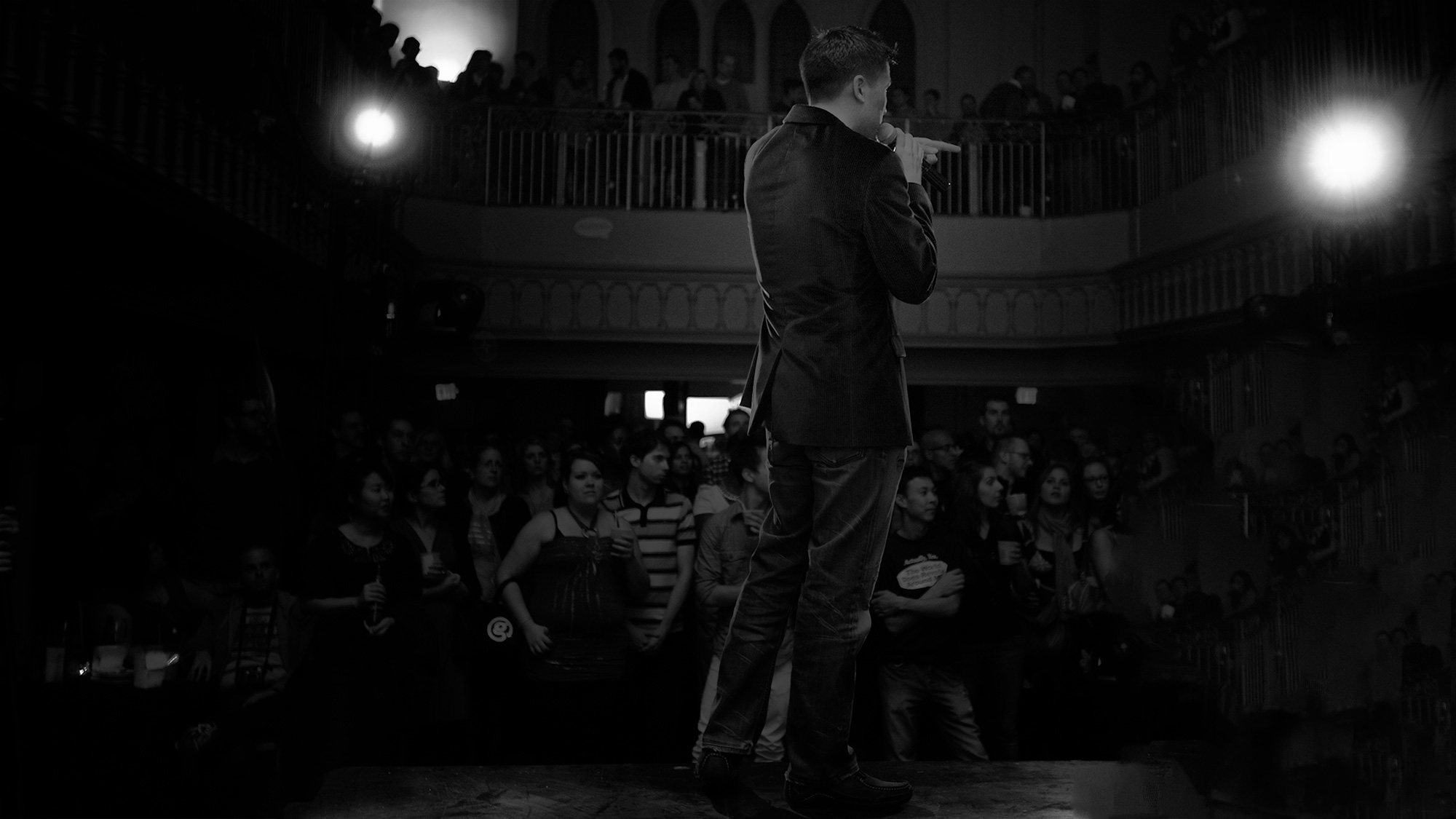 G Adventures' founder, Bruce Poon Tip addressing the crowd at a past event.