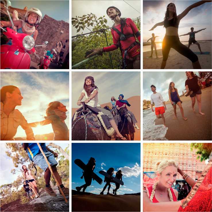 Image of travellers having the time of there life