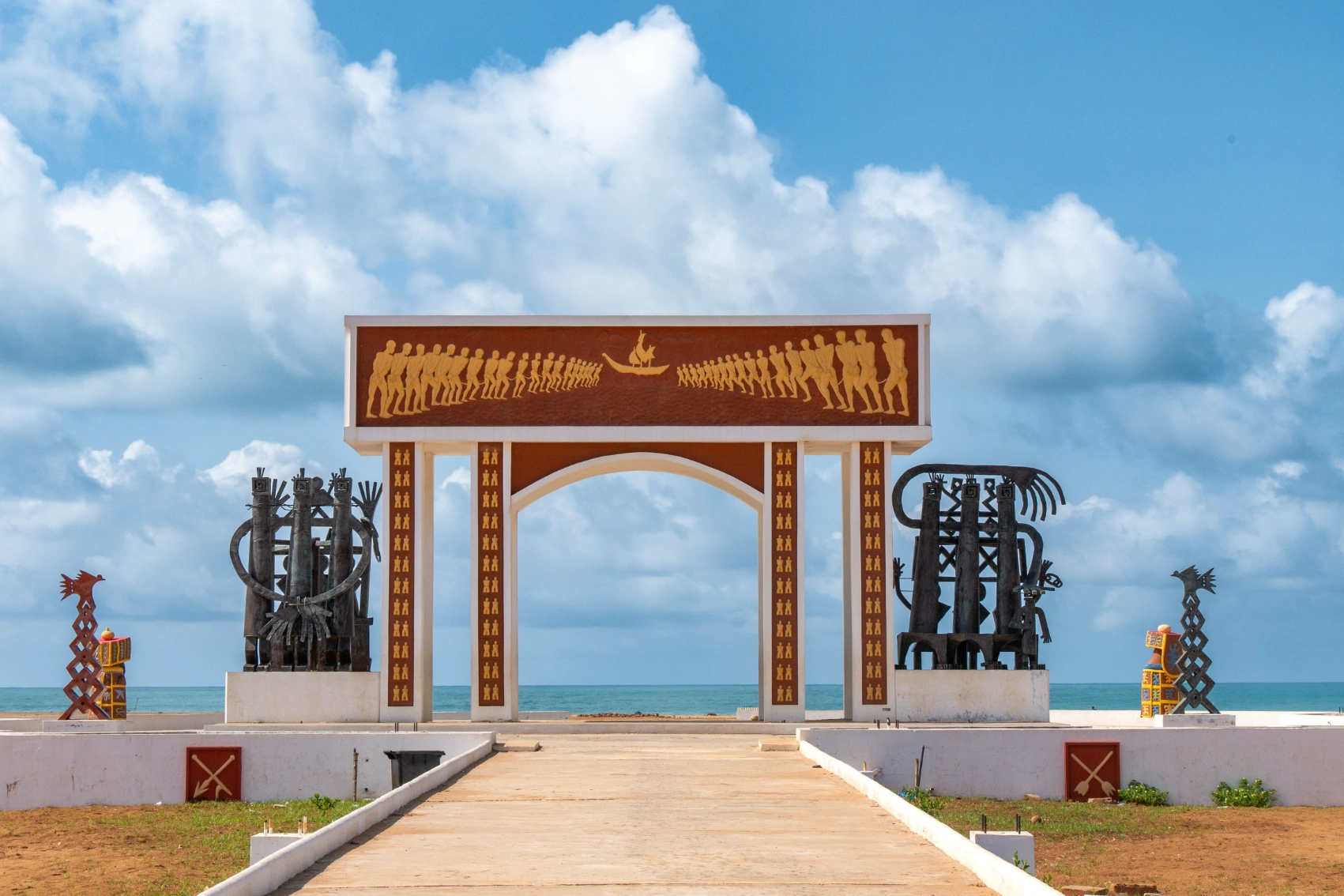 Door of No Return in Ouidah on a sunny afternoon in Benin