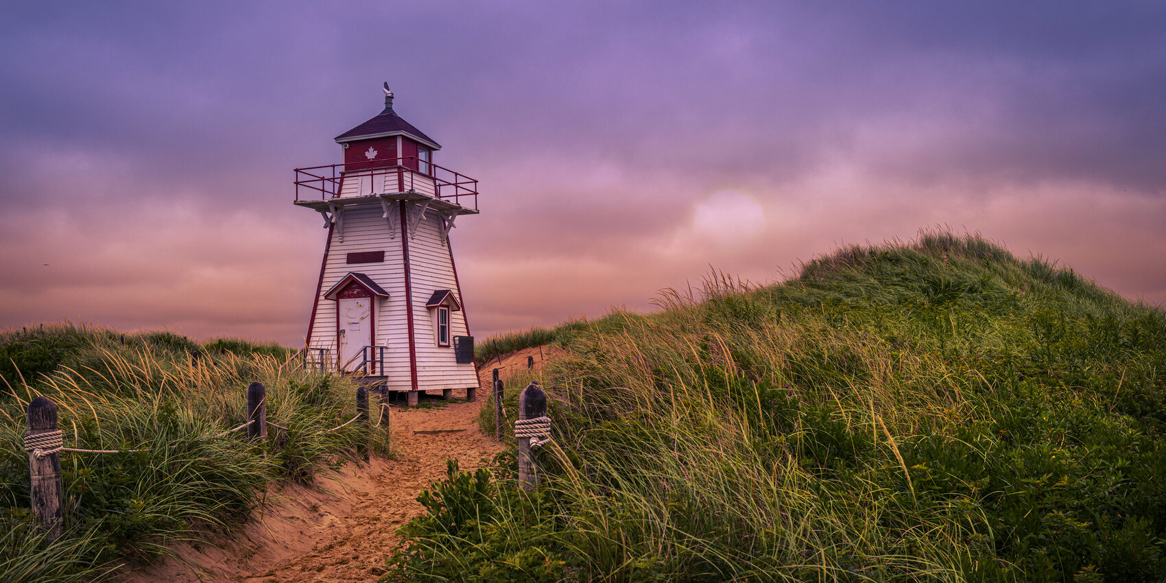 Covehead Harbour Lighthouse in York, Prince Edward Island National Park, Canada