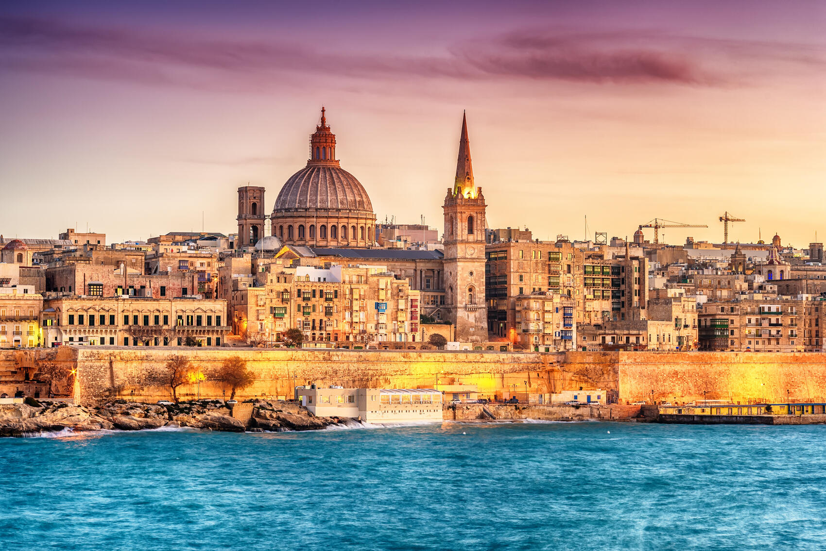 A beautiful view of the capital Valletta in Malta