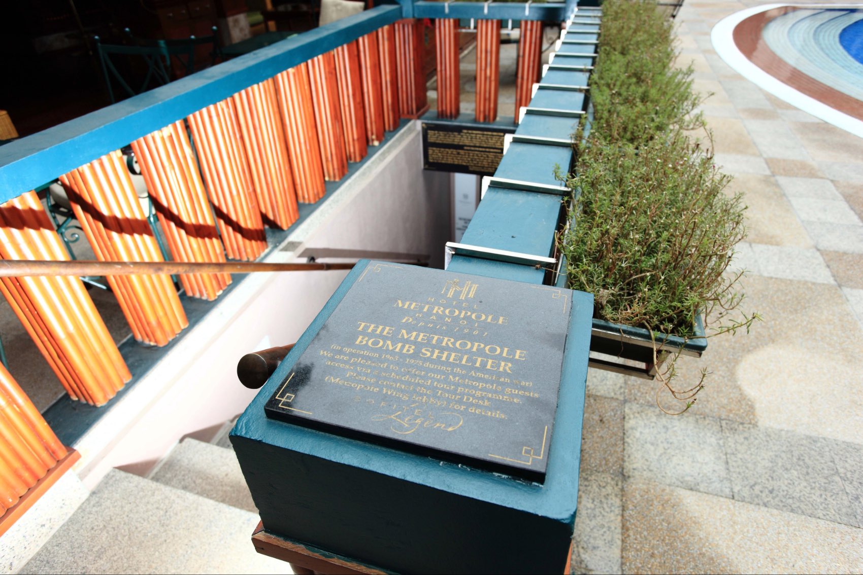 A bomb shelter at the Sofitel Legend Metropole in Hanoi, Vietnam