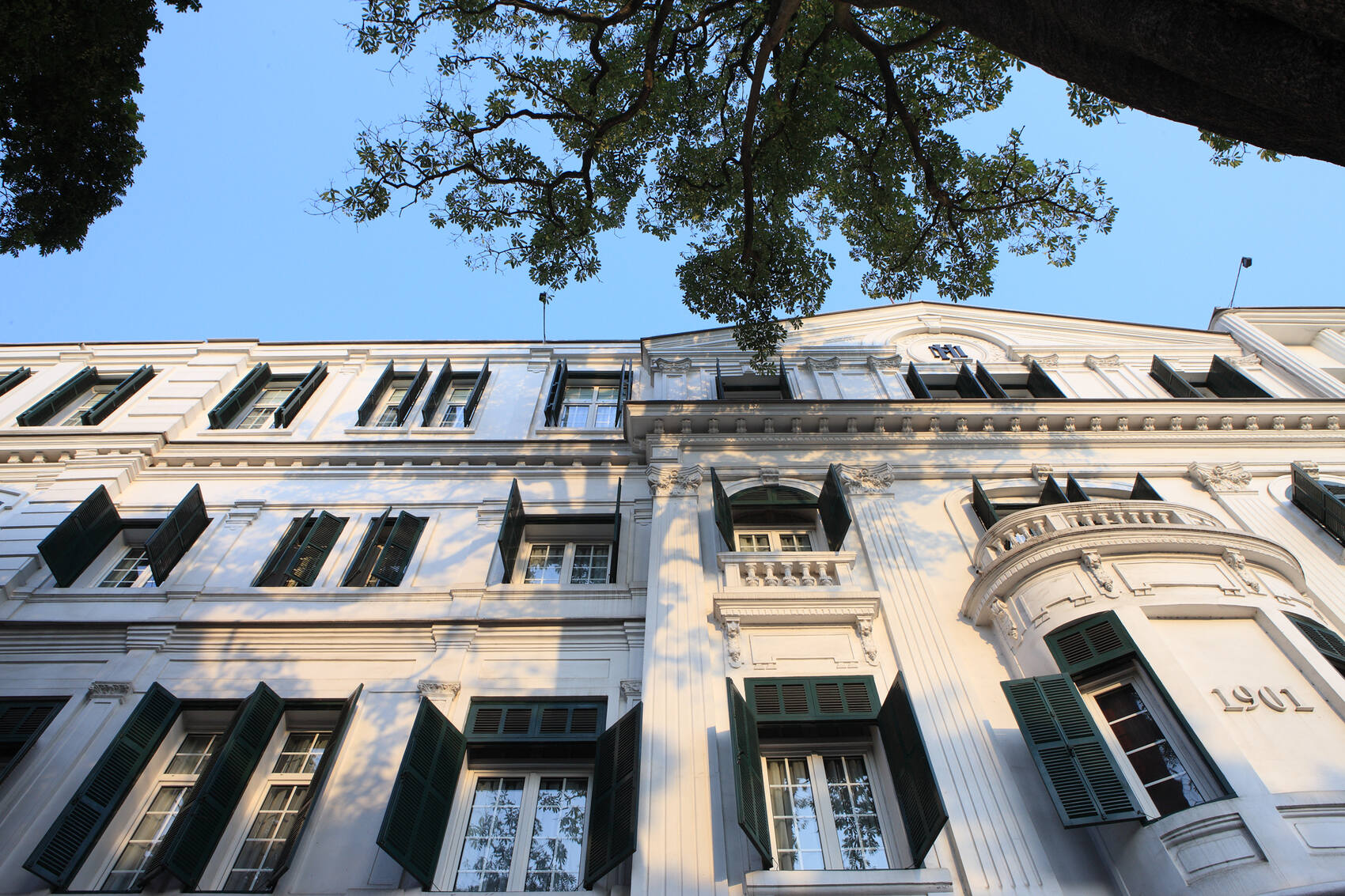 The exterior of the Sofitel Legend Metropole in Hanoi, Vietnam