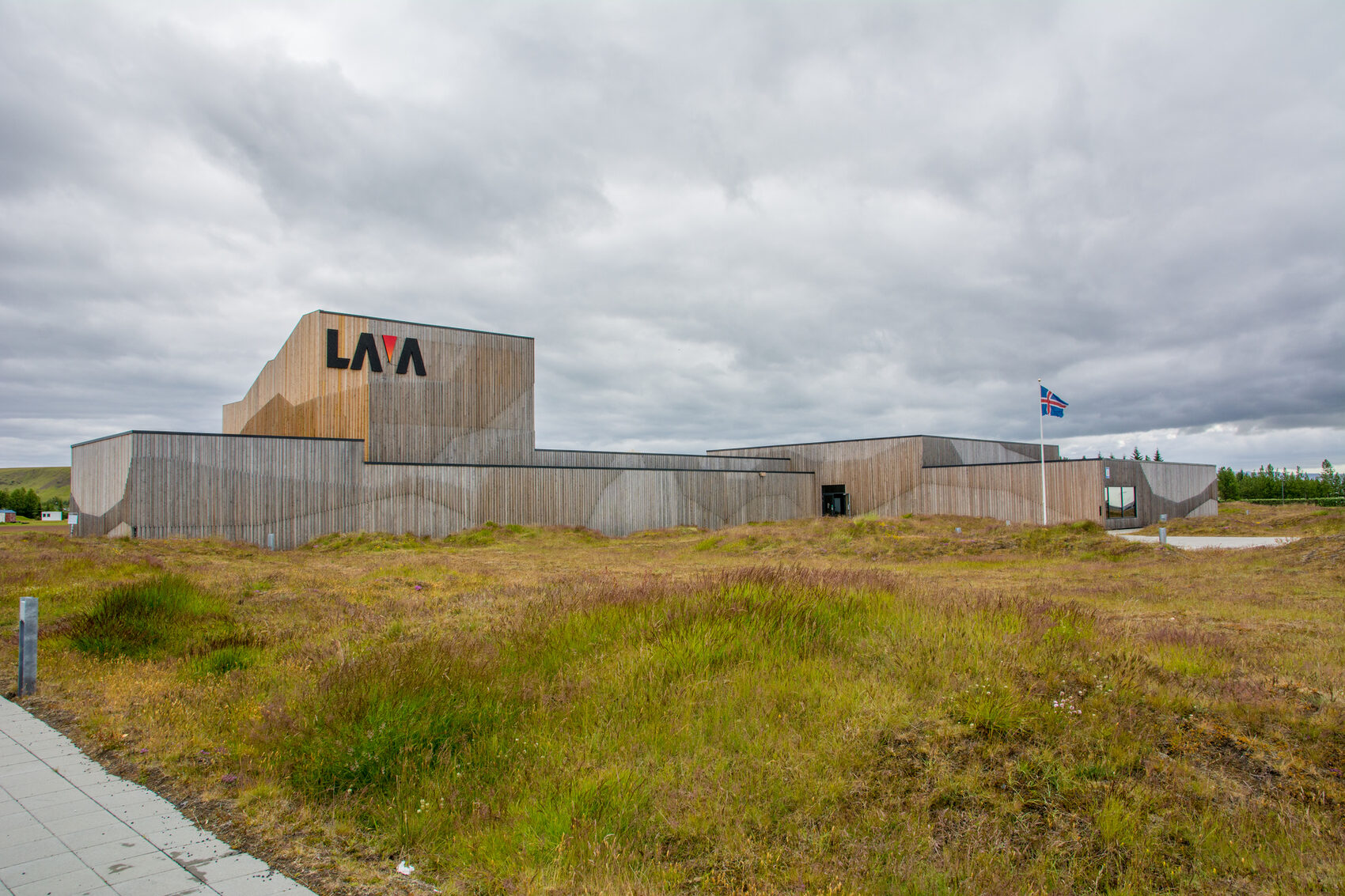 View on the exterior of the Lava Centre in Hvolsv&ouml;llur, Iceland
