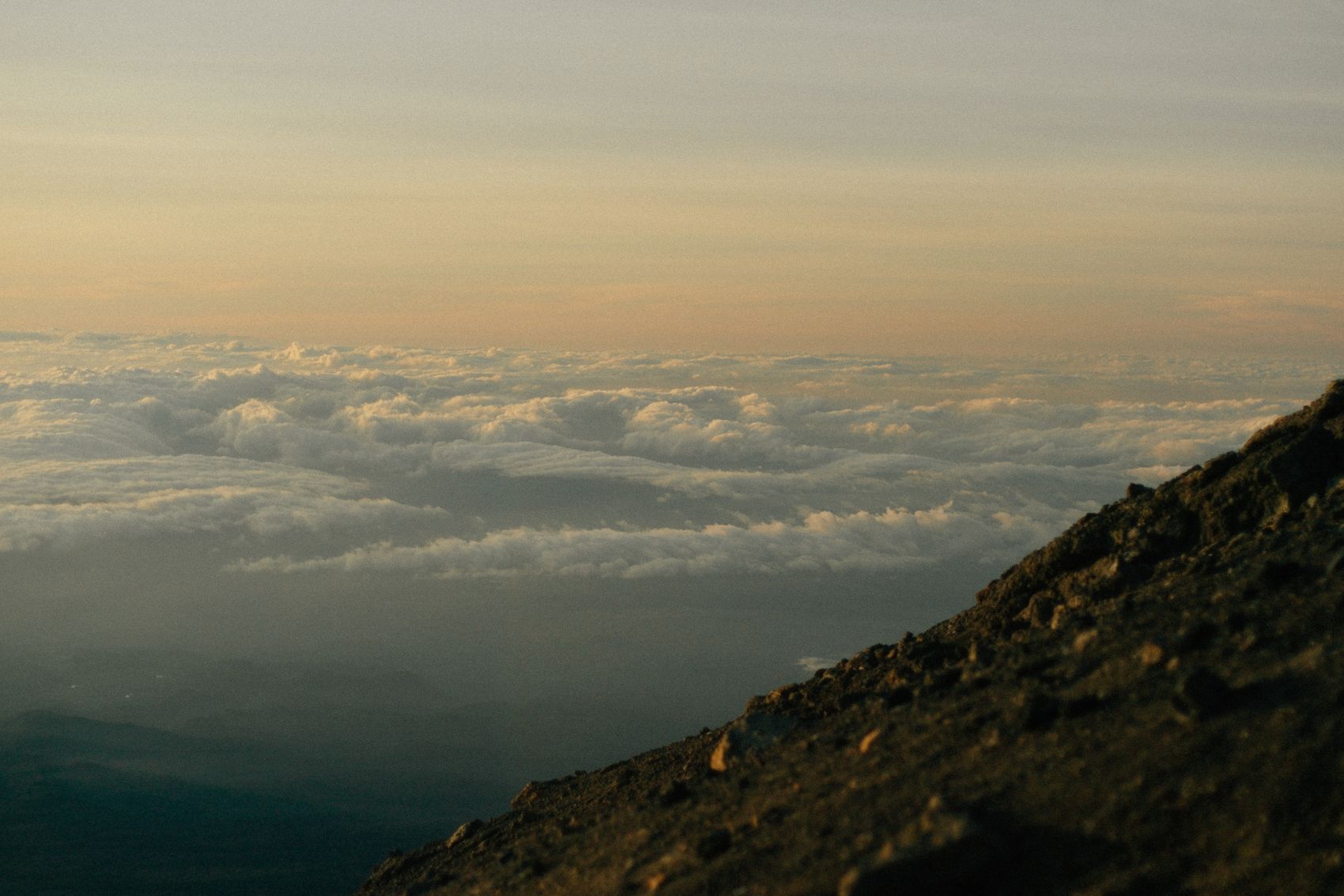 Sunset from atop Mt. Kilimanjaro in Tanzania