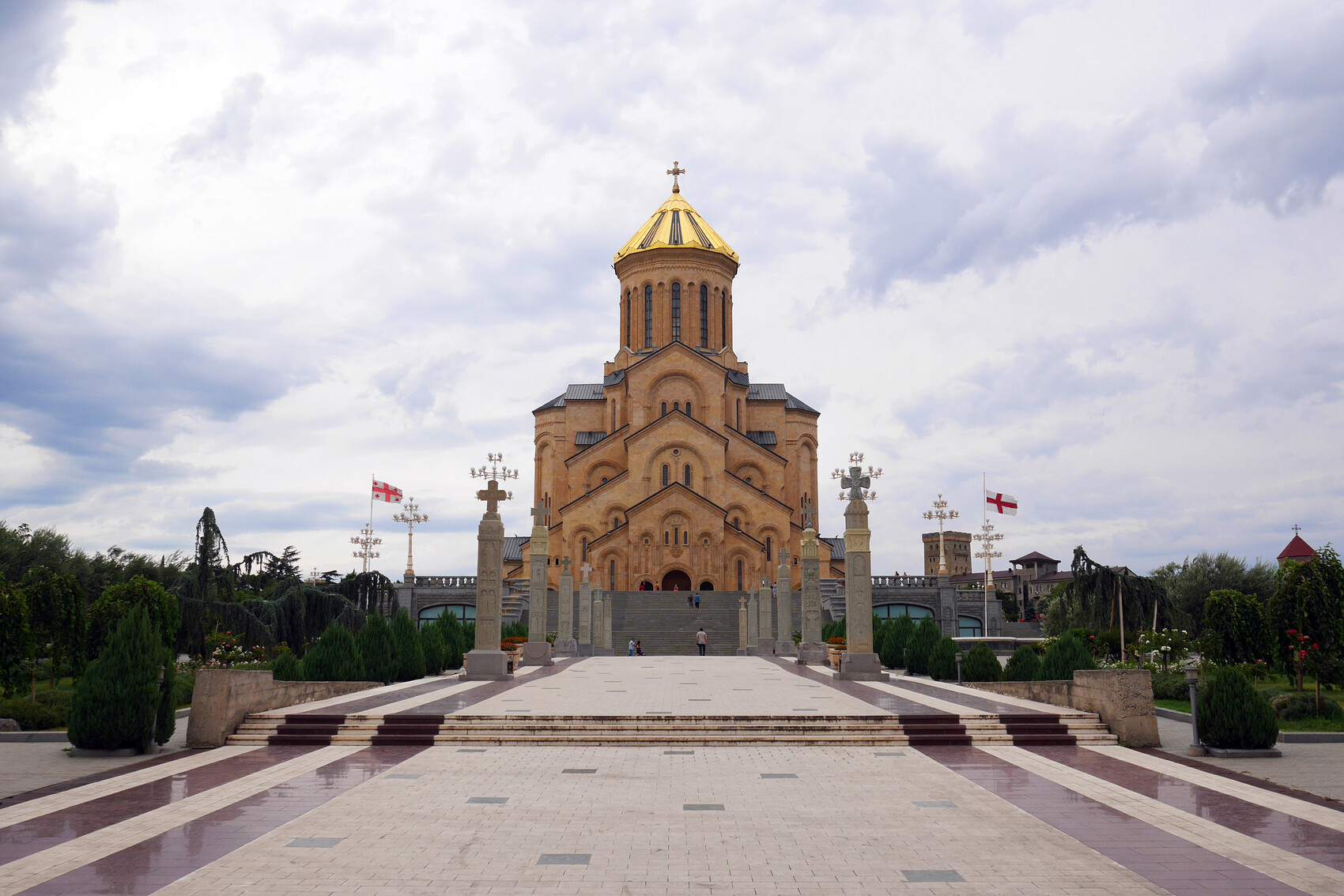 The famous Trinity Cathedral in Tbilisi, Georgia