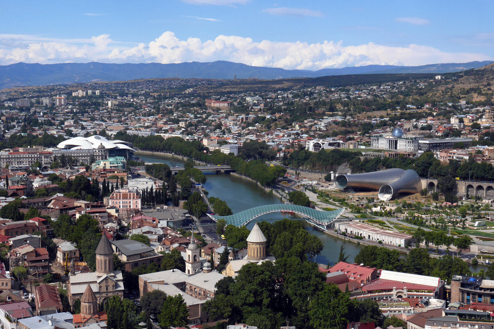 Aerial shot of Tbilisi, Georgia by Laura Jean Sargent