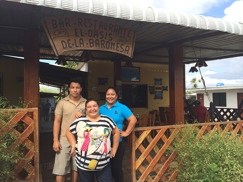 Community-based tourism on the island of Floreana in the Galápagos.