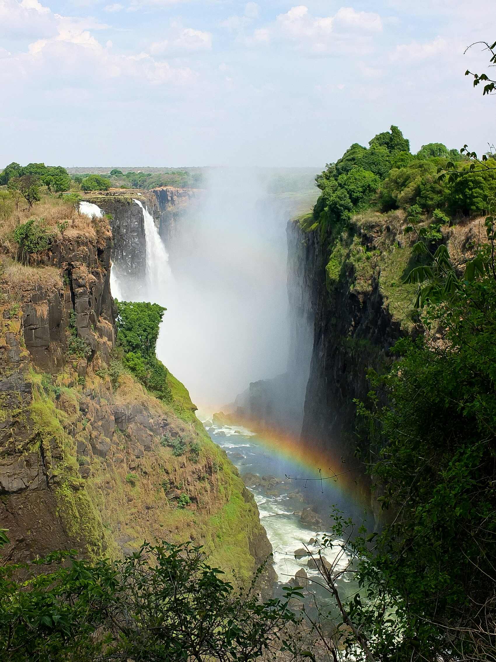 The thundering Victoria Falls in Zimbabwe and Zambia