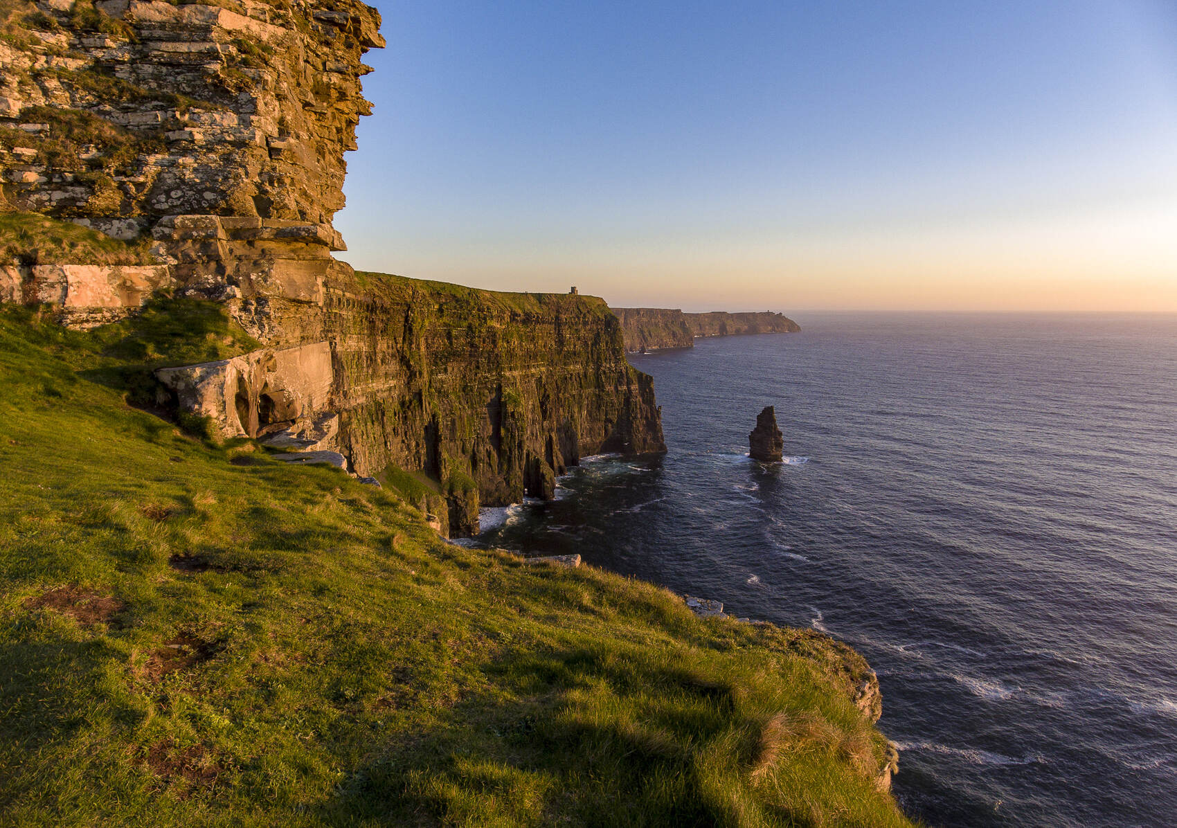 The towering Cliffs of Moher near Ennis in Ireland