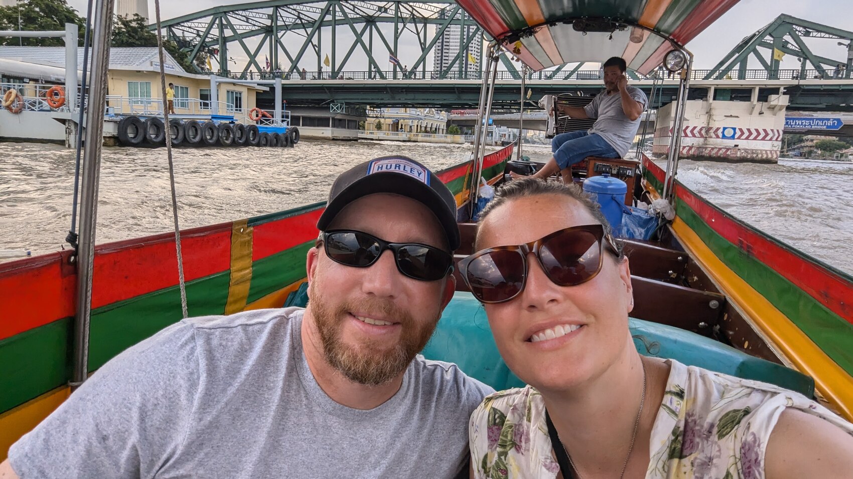 Christian Newberry and her boyfriend Colin in Bangkok in Thailand