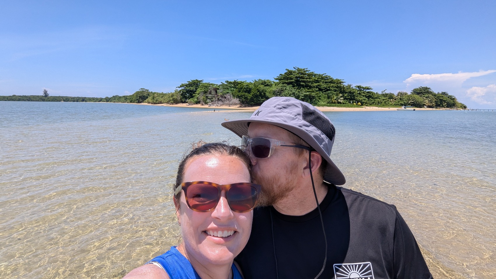 Christian Newberry and her boyfriend Colin in Pulau Libaran in Malaysia