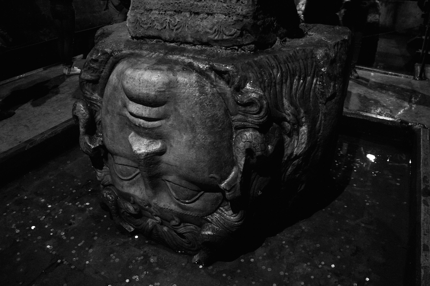 Medusa at the Basilica Cistern.