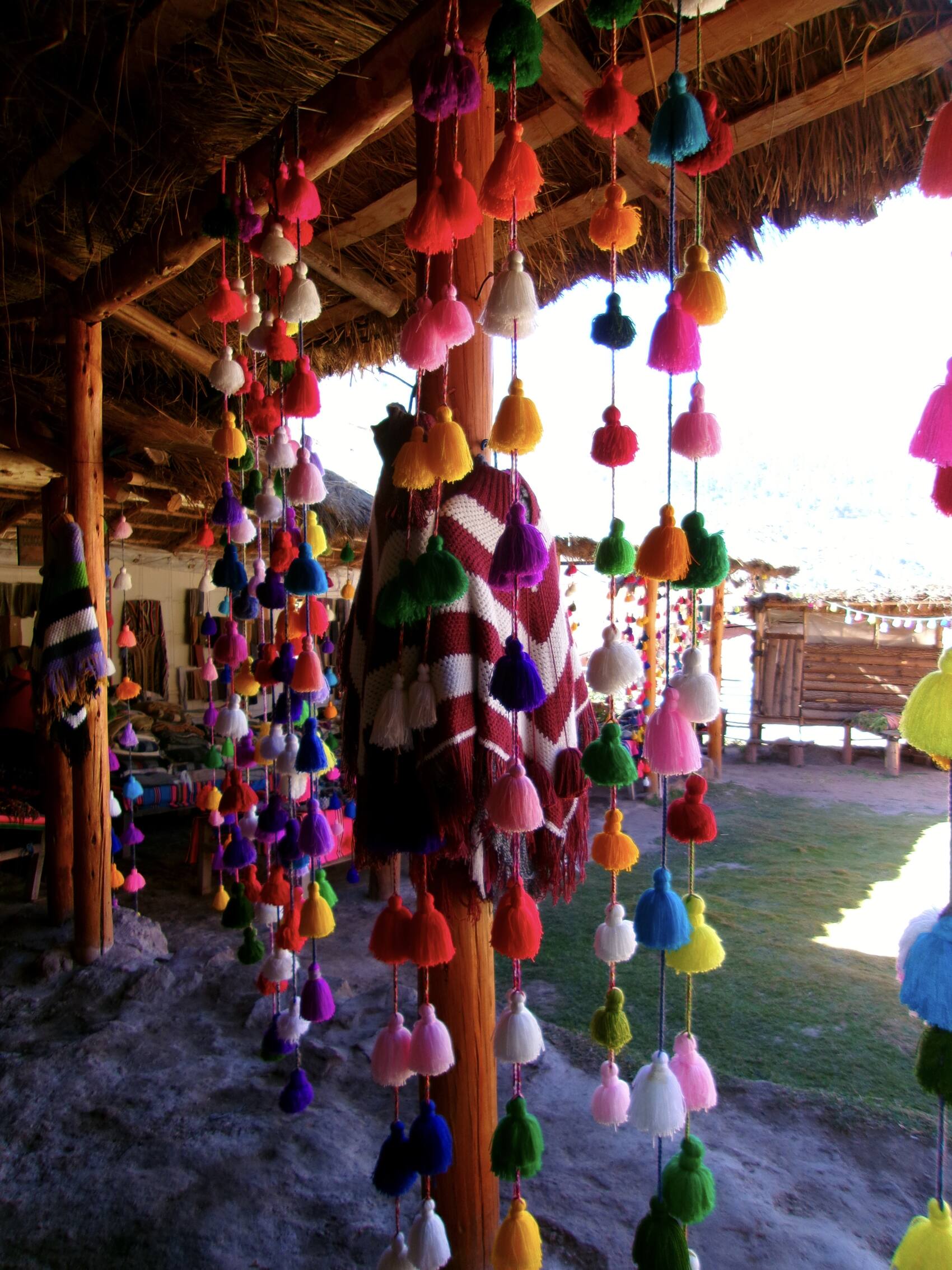 Woollen products from the Ccaccaccollo community weaving workshop in Peru