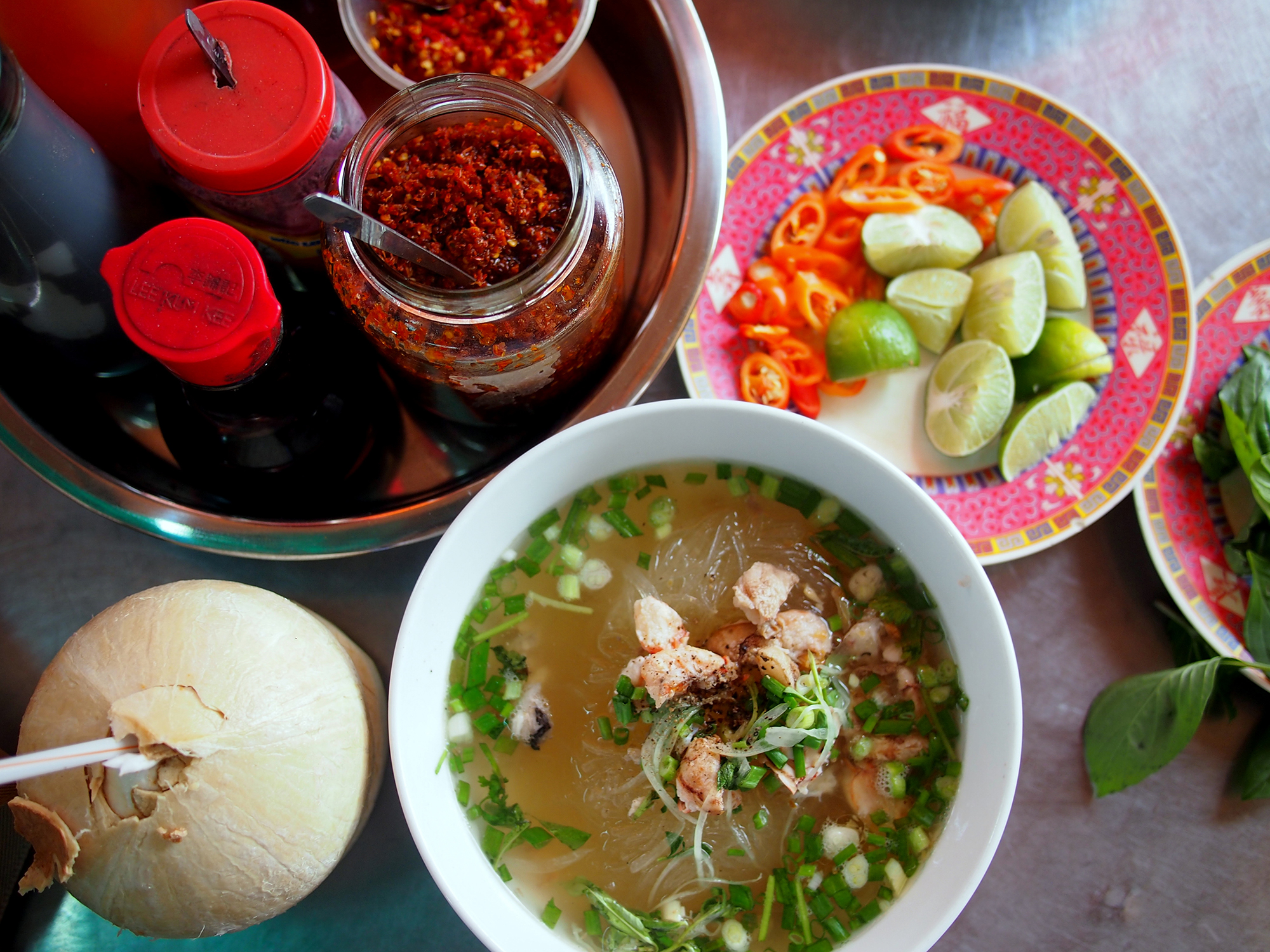 Vietnamese *bun rieu* soup. Photo courtesy Jodi Ettenberg.