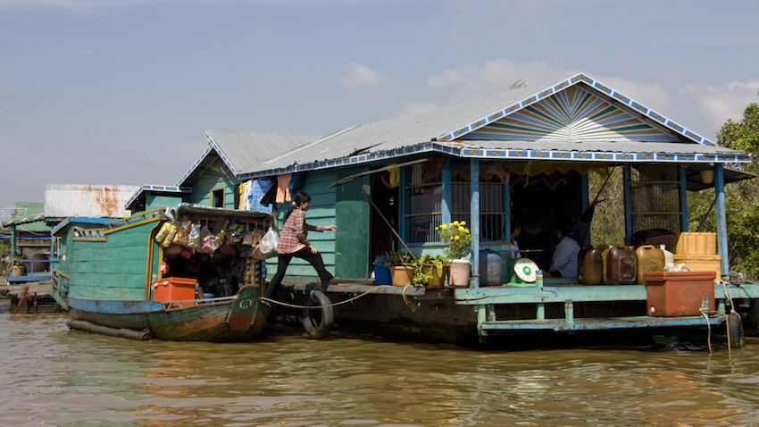 Life on the floating village of Tonle Sap. Photo courtesy Anne R.