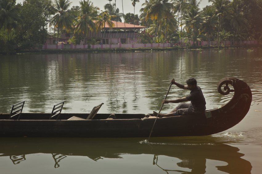 The Kerala Backwaters.