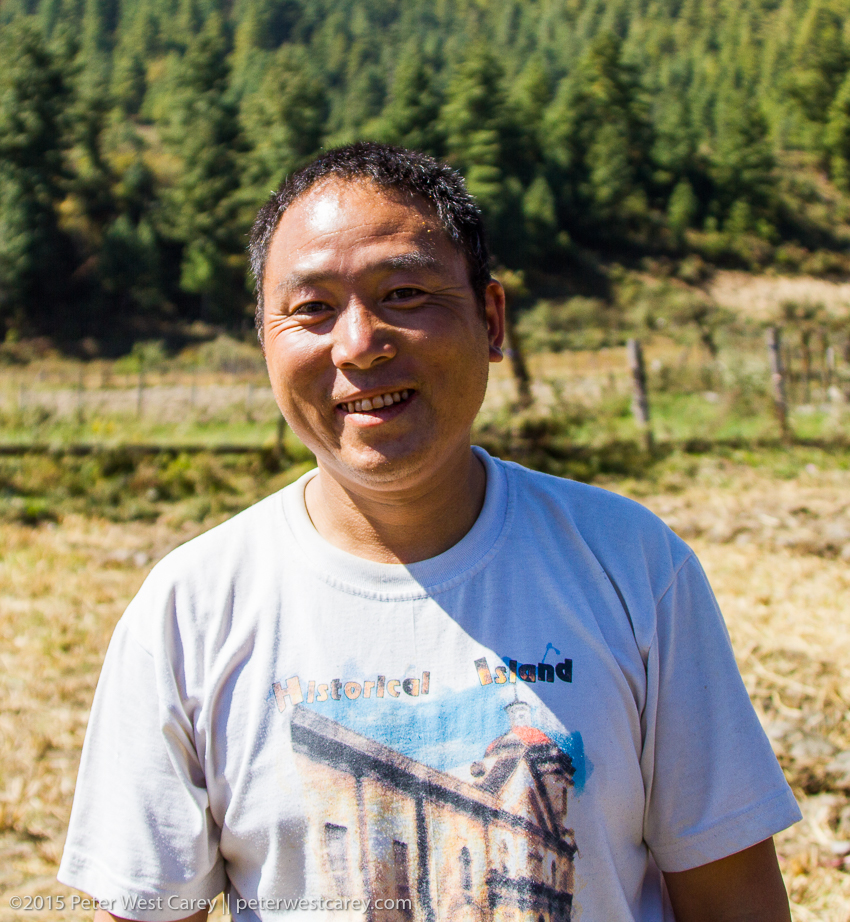 nepalese farmer with a smile.