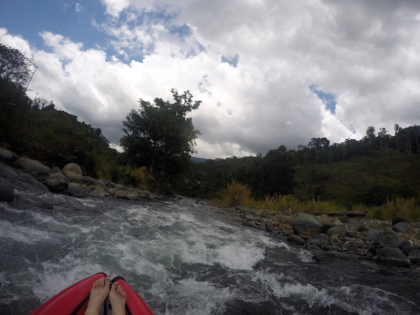 The view of the rapids before we got stuck.