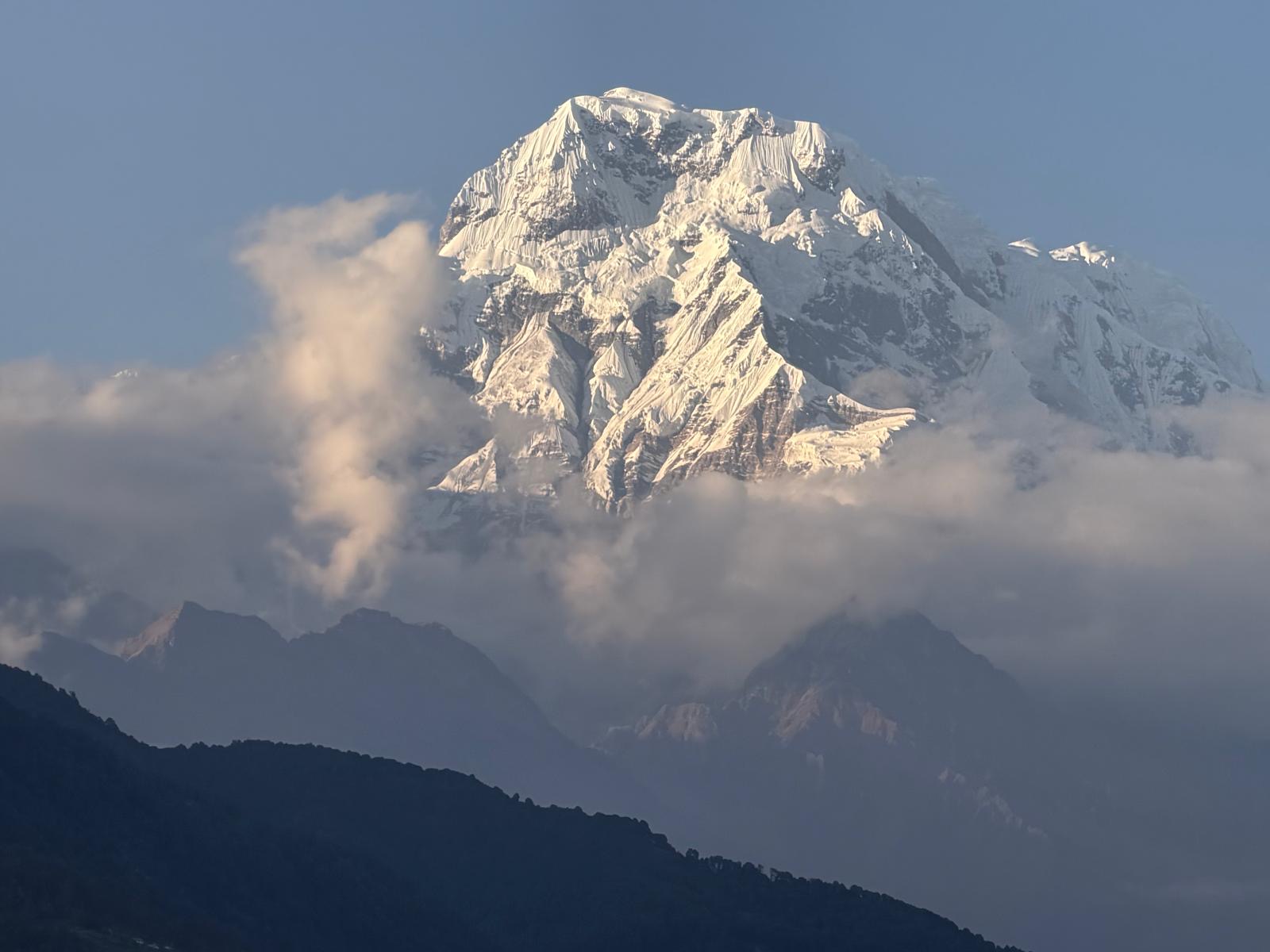 The towering peak of Annapurna in Nepal