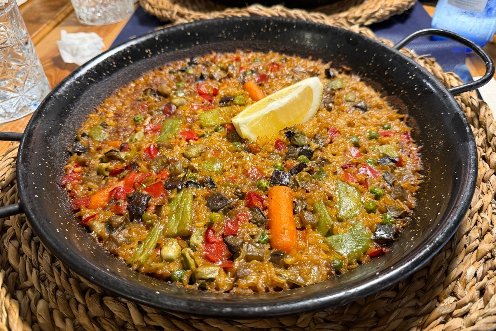 A delicious plate of paella in Seville