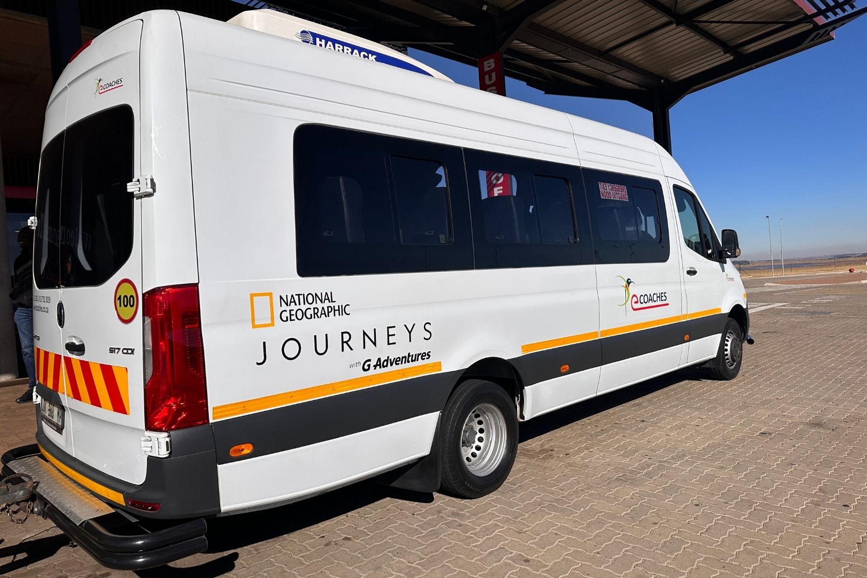 A National Geographic van in South Africa
