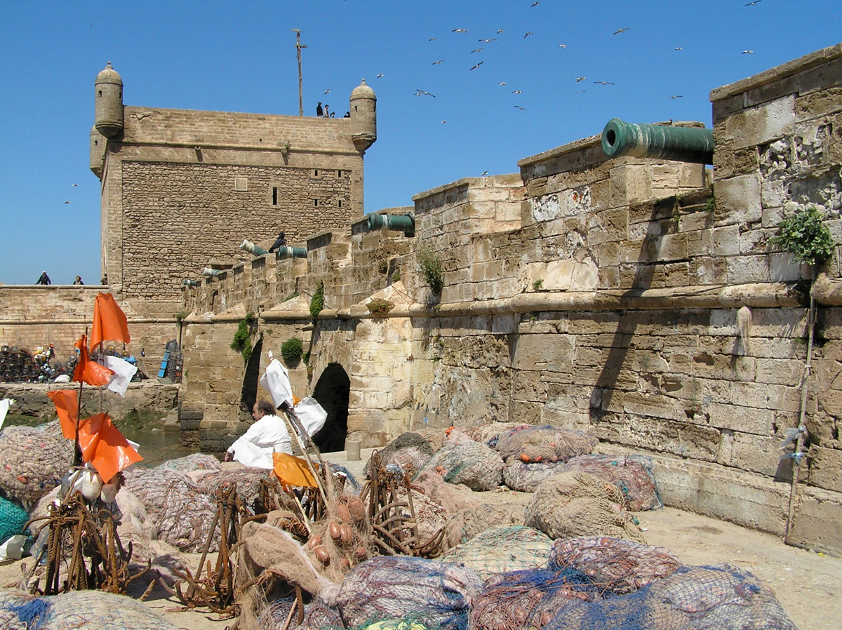 Fishing nets in Essaouira.